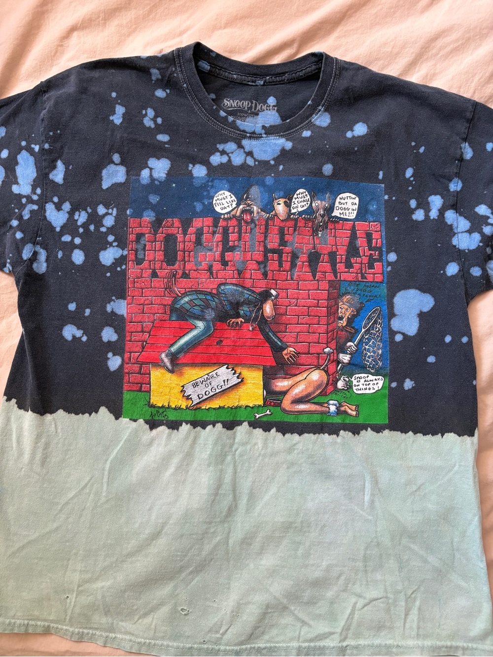 Snoop Dogg Graphic Tee in Black & Pale Green
